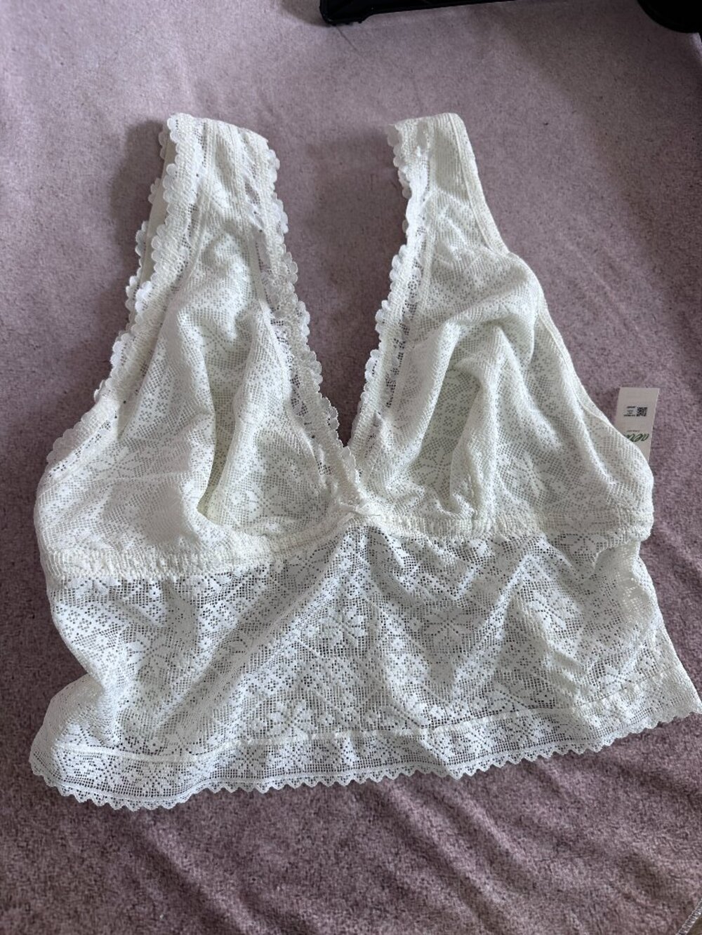 aerie Show Off Lace Plunge Bra Top, XL